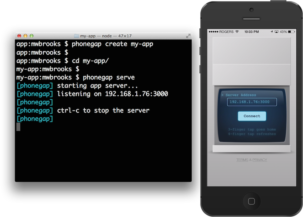 Pairing the PhoneGap Developer App