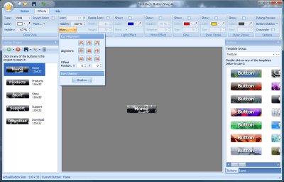 Screenshot of the application Button Shop - #2