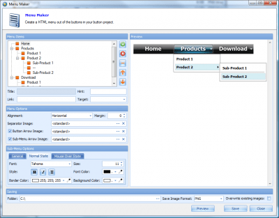 Screenshot of the application Button Shop - #4