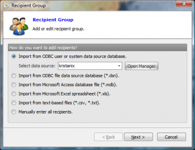 Screenshot of the application Email Sender Deluxe - #4