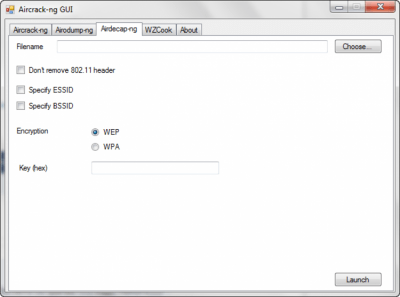 Screenshot of the application Aircrack-ng - #4