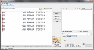 Screenshot of the application FastStone Photo Resizer - #2