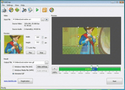 Screenshot of the application VidCrop - #2