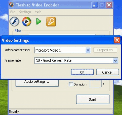 Screenshot of the application Flash To Video Encoder - #2