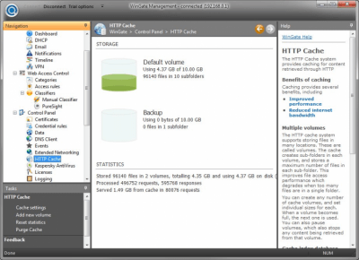 Screenshot of the application WinGate - #2