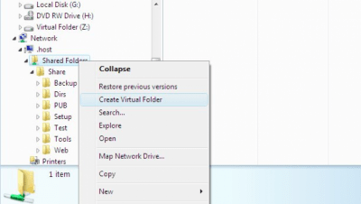 Screenshot of the application Virtual Folder - #4