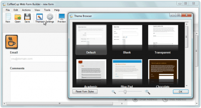 Screenshot of the application Web Form Builder - #4