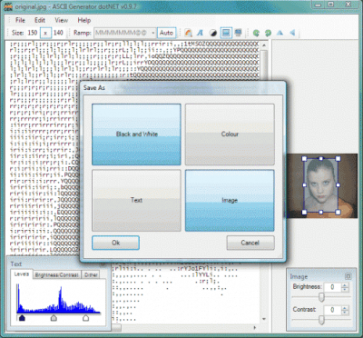 Screenshot of the application Ascgen - #2