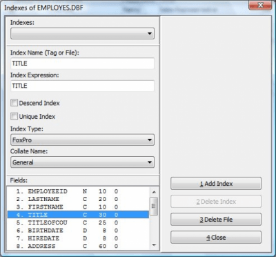 Screenshot of the application Free DBF Viewer - #4