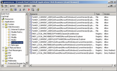 Screenshot of the application GeSWall - #2