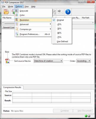 Screenshot of the application Advanced PDF Compressor - #2