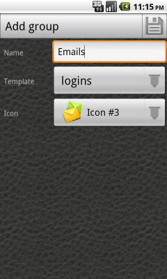 Screenshot of the application Passwords - #4