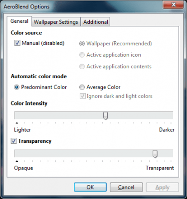 Screenshot of the application AeroBlend - #2