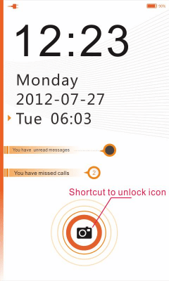 Screenshot of the application NEX GO Locker theme - #2
