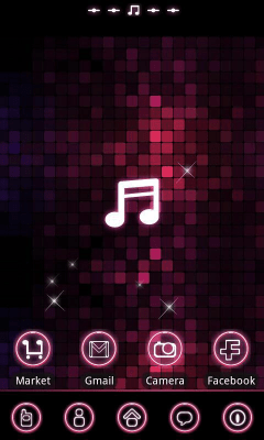 Screenshot of the application Red heart Theme GO Locker - #2