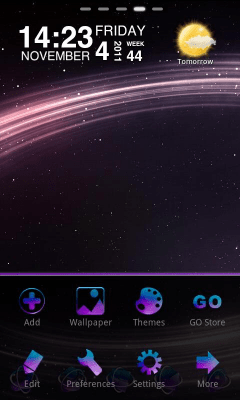 Screenshot of the application Starry Light Theme GO Launcher - #6