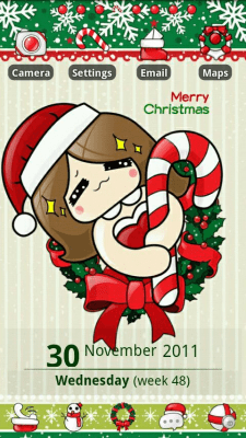 Screenshot of the application Happyxmas Theme GO Launcher EX - #7
