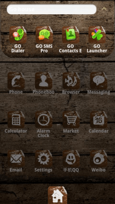Screenshot of the application ZT Wood Theme GO Launcher EX - #2