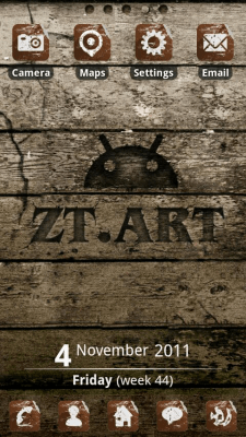 Screenshot of the application ZT Wood Theme GO Launcher EX - #7