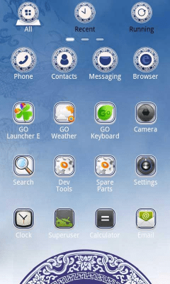 Screenshot of the application Porcelain Theme GO Launcher EX - #8
