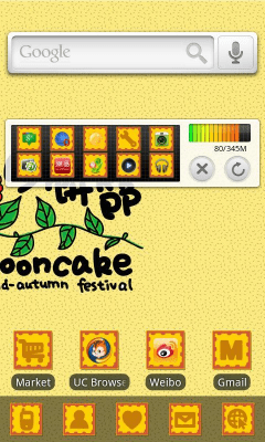 Screenshot of the application mooncake Theme GO Launcher EX - #6
