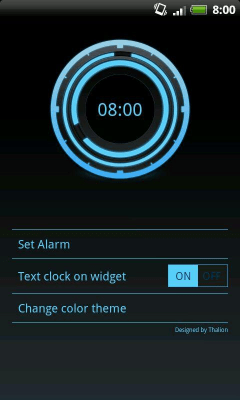 Screenshot of the application Digital Clock Disc Widget - #2