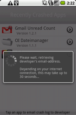 Screenshot of the application Crash Report - #2