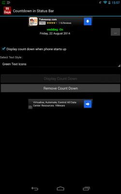 Screenshot of the application Countdown in Status Bar - #2