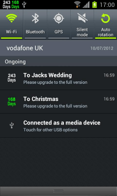 Screenshot of the application Countdown in Status Bar - #6