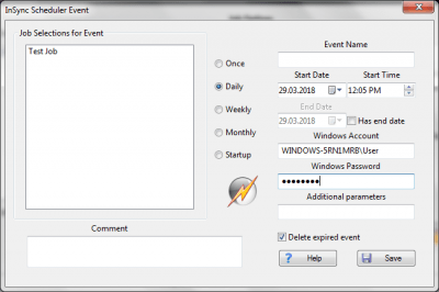 Screenshot of the application InSync - #2
