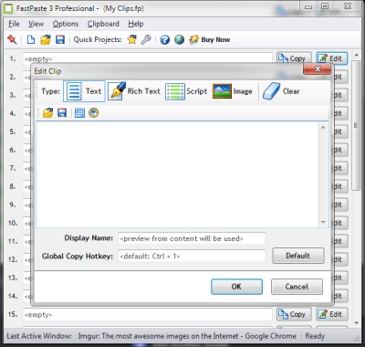 Screenshot of the application FastPaste - #2