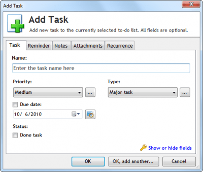 Screenshot of the application Swift To-Do List Lite - #2