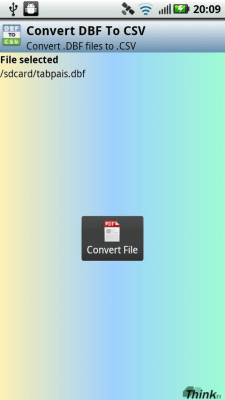 Screenshot of the application DBF to CSV - #2
