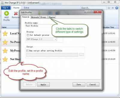 Screenshot of the application We Change IP - #3
