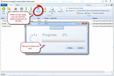 Screenshot of the application We Html to Image Converter - #2
