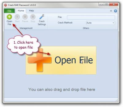 Screenshot of the application Magic RAR Password Recovery - #2