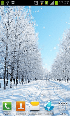 Screenshot of the application Falling snow" live wallpaper - #2