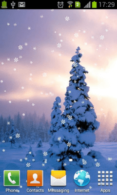 Screenshot of the application Falling snowflakes - #2