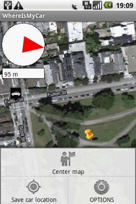 Screenshot of the application WhereIsMyCar - #2