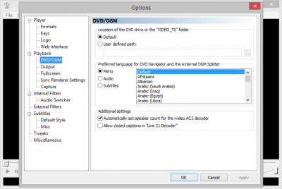 Screenshot of the application Win8 DVD Player - #2