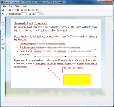 Screenshot of the application Greenshot Portable - #2