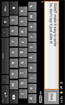 Screenshot of the application SlideIT Gingerbread Skin - #2