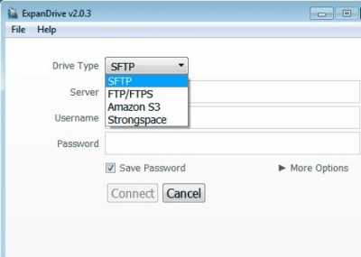 Screenshot of the application ExpanDrive - #2