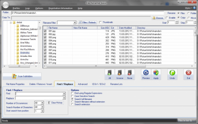 Screenshot of the application File Renamer Basic - #3
