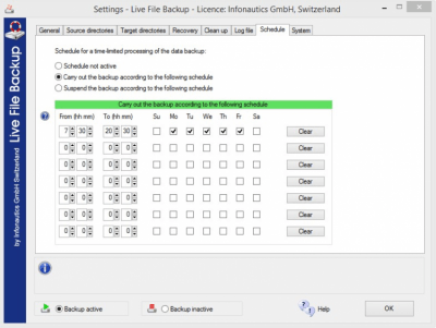 Screenshot of the application Live File Backup - #2