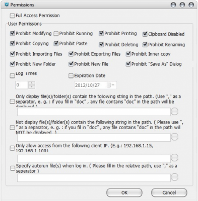 Screenshot of the application USB Copy Protection - #3