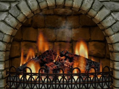 Screenshot of the application 3D Realistic Fireplace Screen Saver - #1