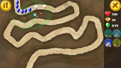 Screenshot of the application Monkey Balloon Tower Defense - #4