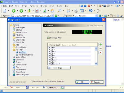 Screenshot of the application Acoo Browser - #2