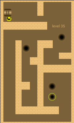 Screenshot of the application Golden Ball. Labyrinth - #7